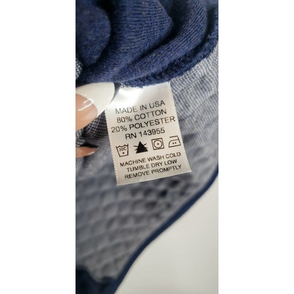 Guideboat Co. J’Adore Quilted Half-Zip Pullover Sweater Top Small Blue - Picture 6 of 11